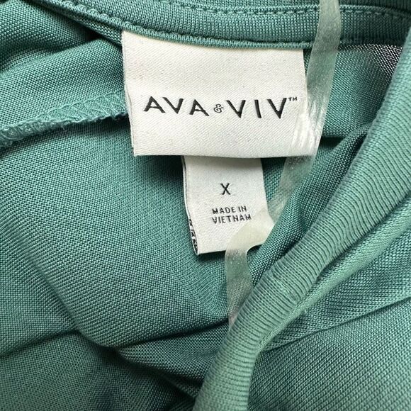 Ava & Viv Green Short Sleeve Loose Fit T-Shirt Size X - Picture 4 of 8